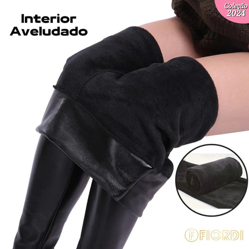 Calça de Couro Aveludada - HotLeg™ + Brinde Exclusivo