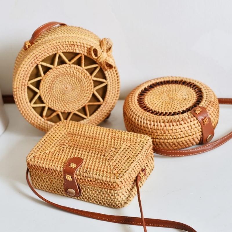 Bolsa de Palha Redonda Rattan | Marea