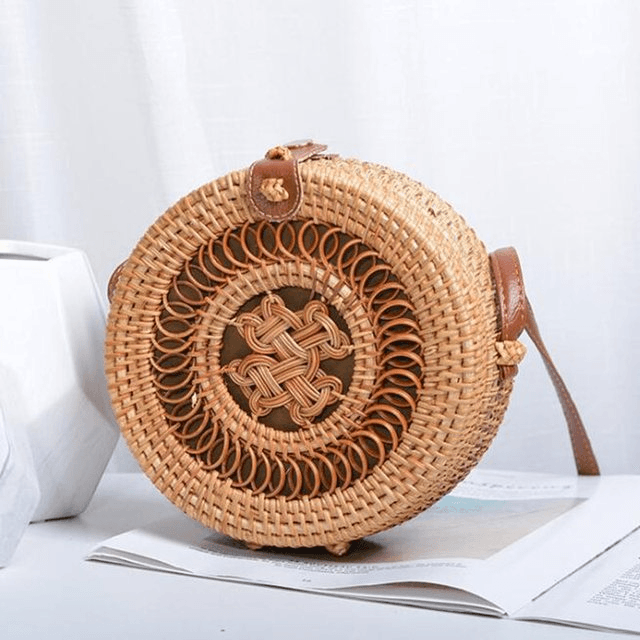 Bolsa de Palha Redonda Rattan | Marea